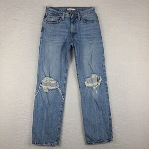 Levi's Jeans Womens 28x31 Blue '94 BAGGY Distress Light Wash 100% Cotton Denim